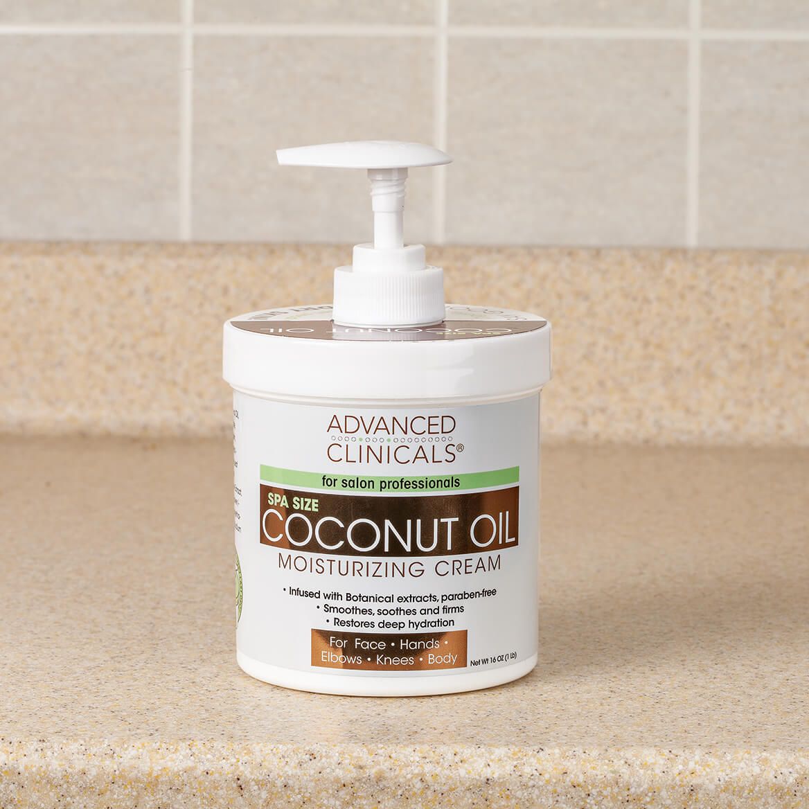 Advanced Clinicals® Coconut Oil Moisturizing Cream 16oz. + '-' + 368953