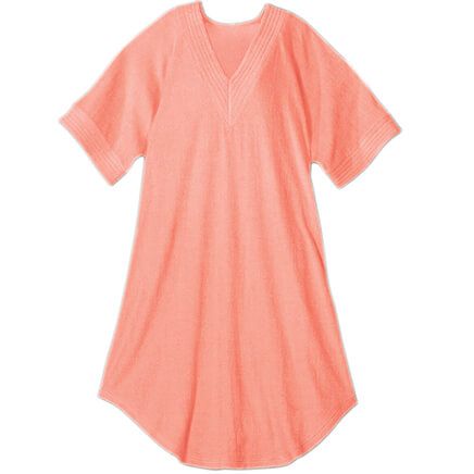 V-Neck Coral Terry Caftan by Sawyer Creek™-368959