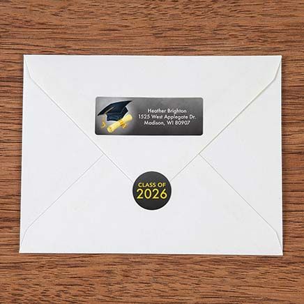 Personalized Graduation Address Labels & Seals, Set of 60-369011