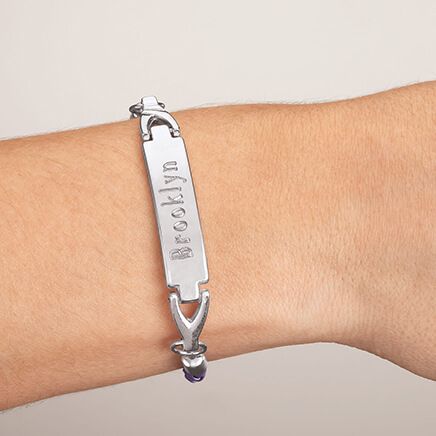 Personalized Purple Children's ID Bracelet-369282