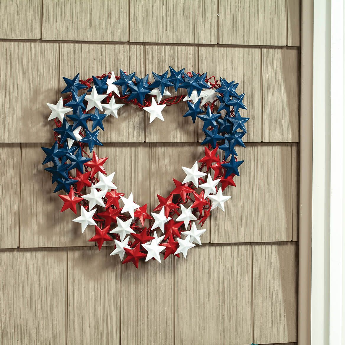 Metal Heart-Shaped Patriotic Wreath by Fox River™ Creations + '-' + 369405