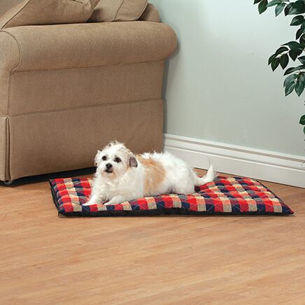 Plaid Quilted Thermal Pet Bed-369667