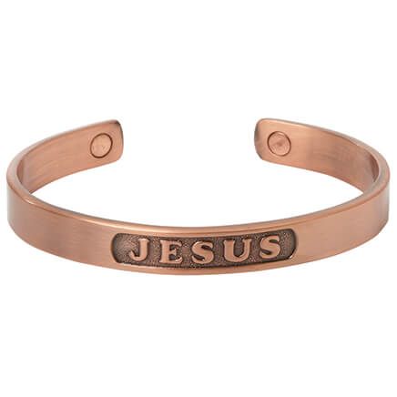 Copper Magnetic Therapy Jesus Bracelet-369962