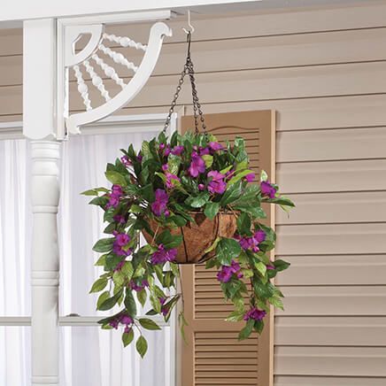 Assembled Purple Impatiens Basket by OakRidge™, Set of 2-370385