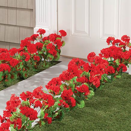 All-Weather Red Geranium Bush by OakRidge™, Set of 3-370390