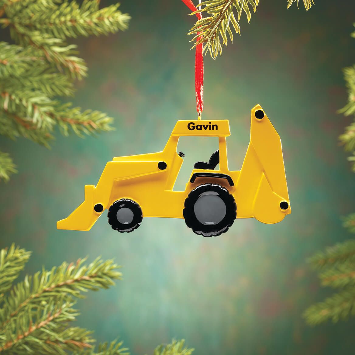 Personalized Bulldozer Ornament + '-' + 370421