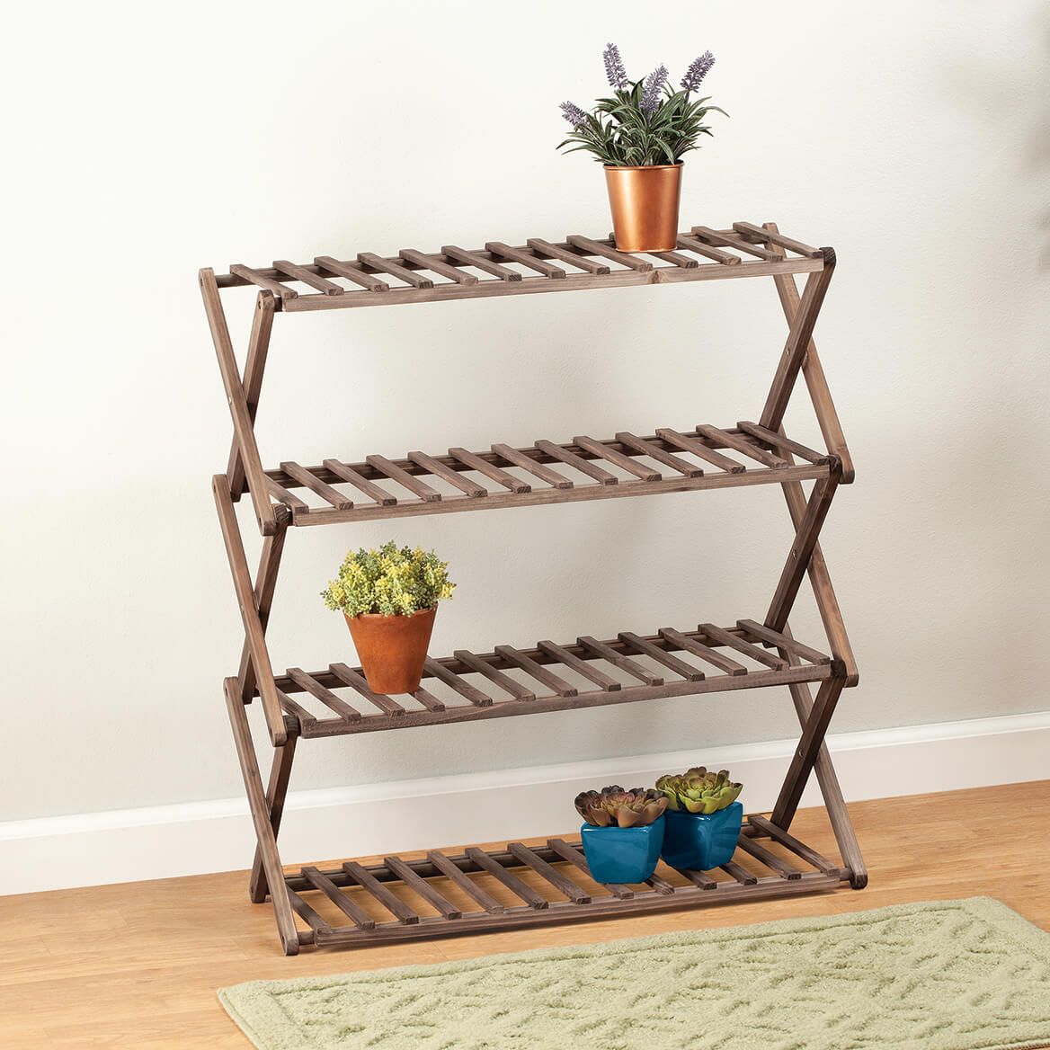 Fir Wood Folding Shoe Rack + '-' + 370516