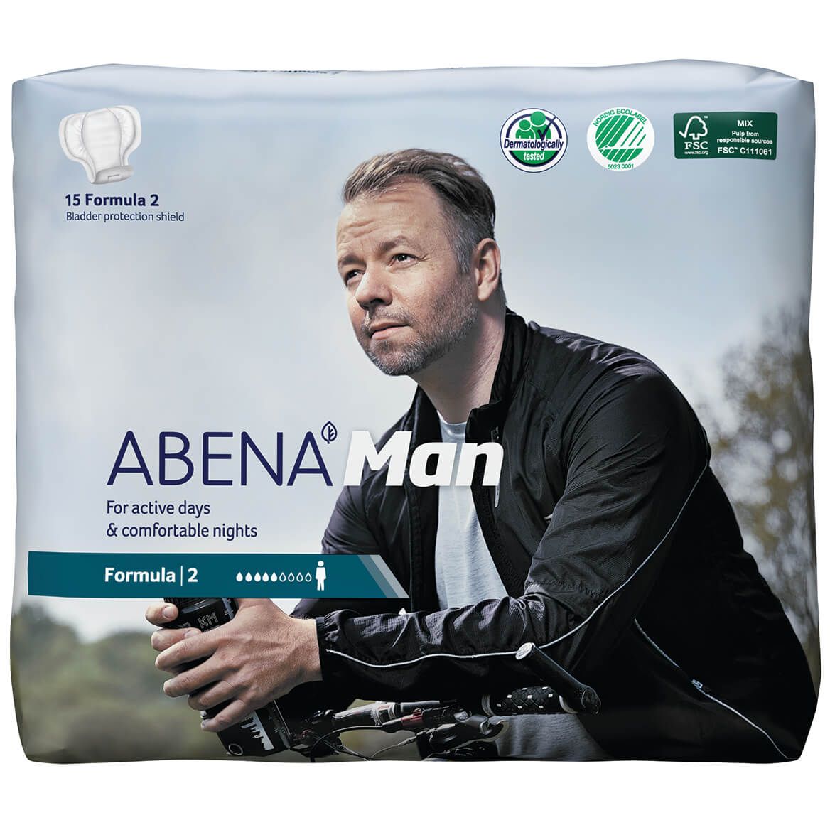 ABENA® Man Bladder Protection Shields, Pack of 15 + '-' + 371375