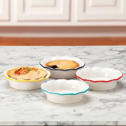 Individual Ceramic Pie Pans, Set of 4 by Home Marketplace-371616