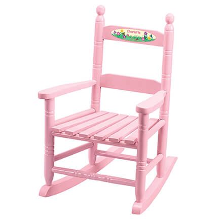 Personalized Flowers & Butterflies Children's Rocking Chair-371720
