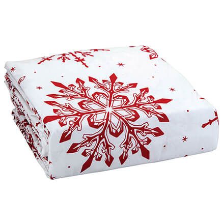 Snowflake Flannel Sheet Set by OakRidge™-372120