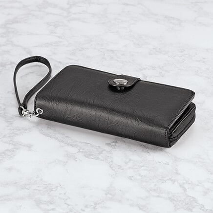 B. Amici™ Nancy RFID Leather Wallet with Wristlet-372510