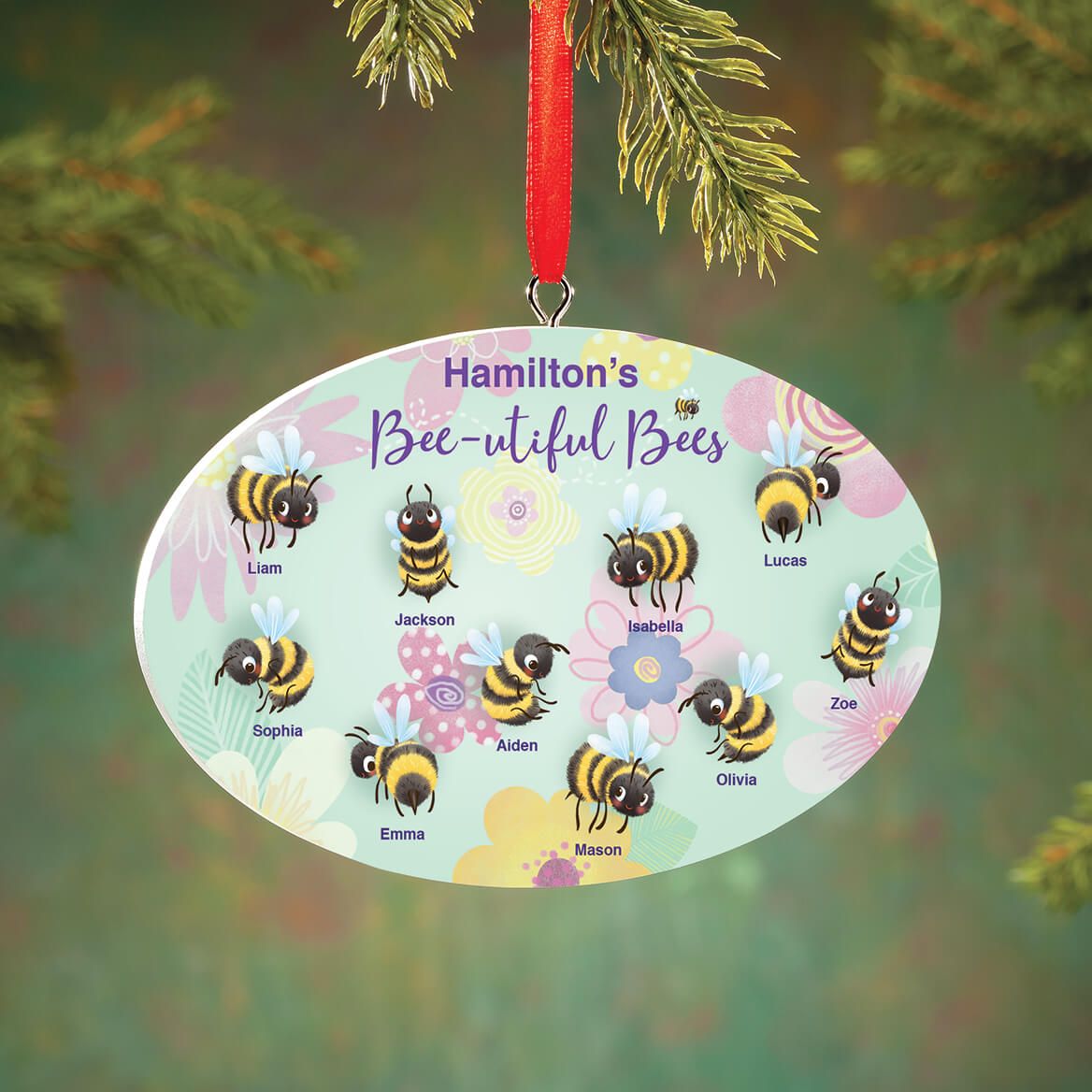 Personalized Beautiful Bees Ornament + '-' + 372596