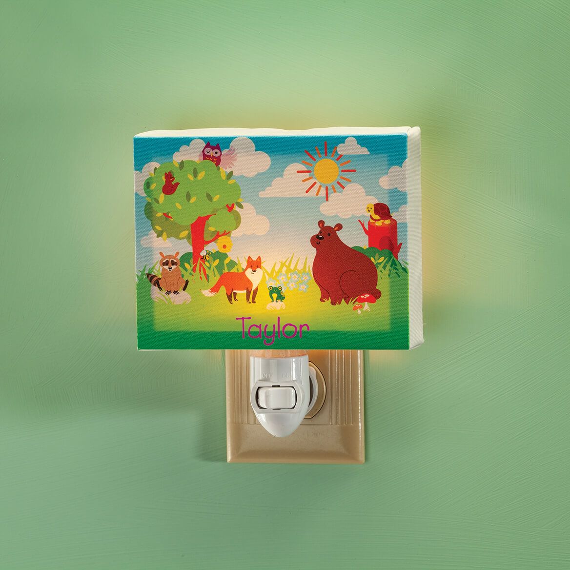 Personalized Children's Woodland Animals Night Light