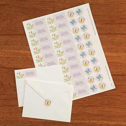 Personalized Butterfly Labels and Seals, Set of 20-373029