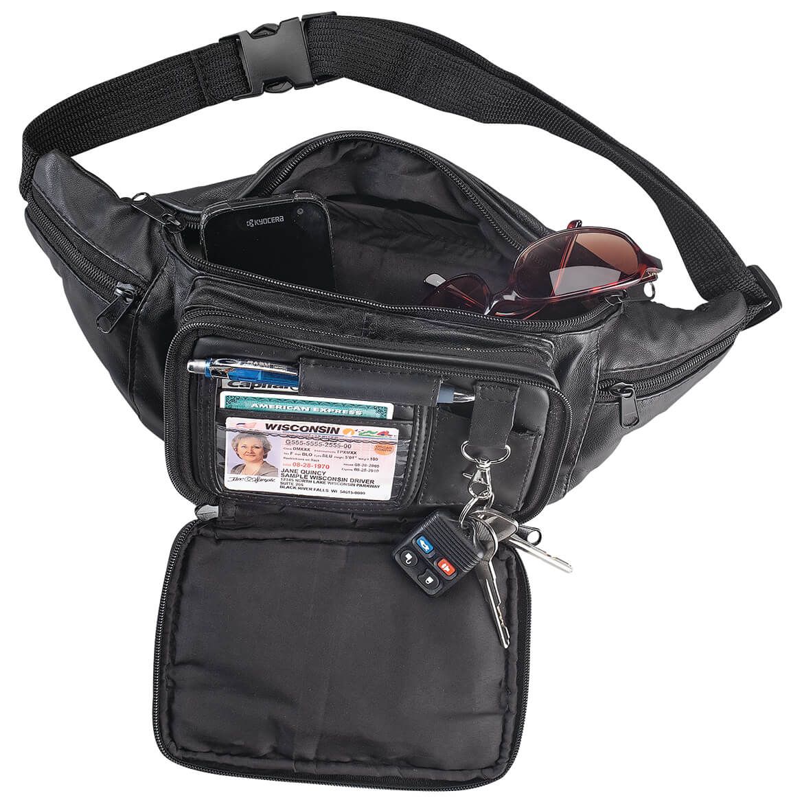 Leather Organizing Fanny Pack + '-' + 373386
