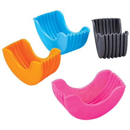 Silicone Hamburger/Sandwich/Donut Holders, Set of 4-373425