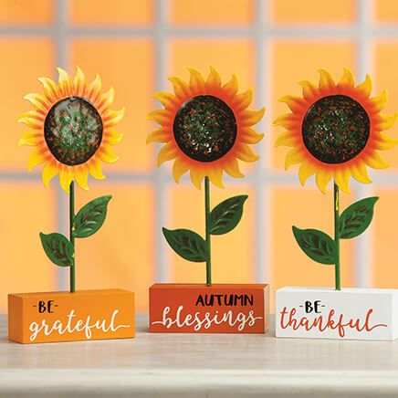 Fall Sentiment Sunflowers by Holiday Peak™, Set of 3-373488