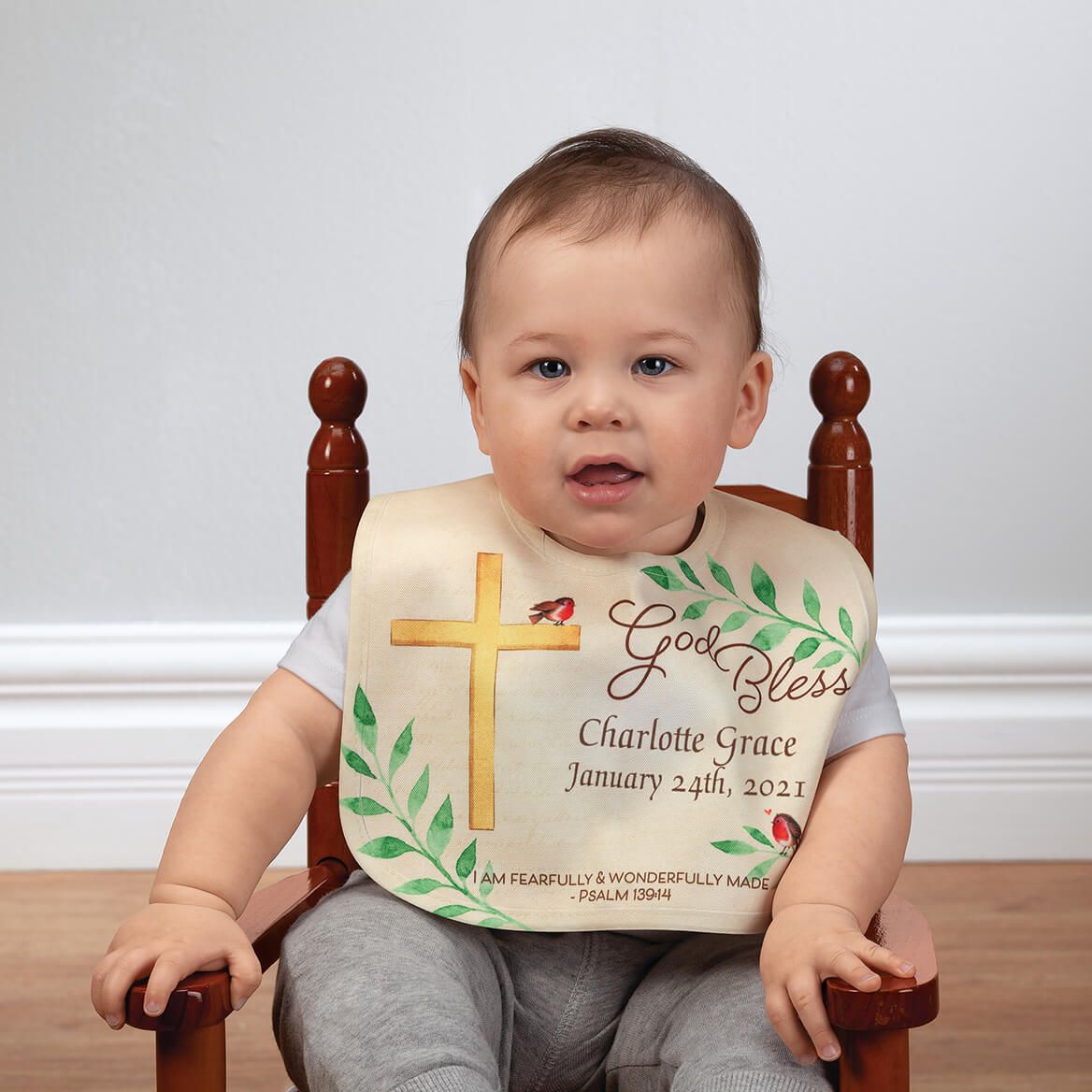 Personalized Baby's Baptism Bib + '-' + 373529