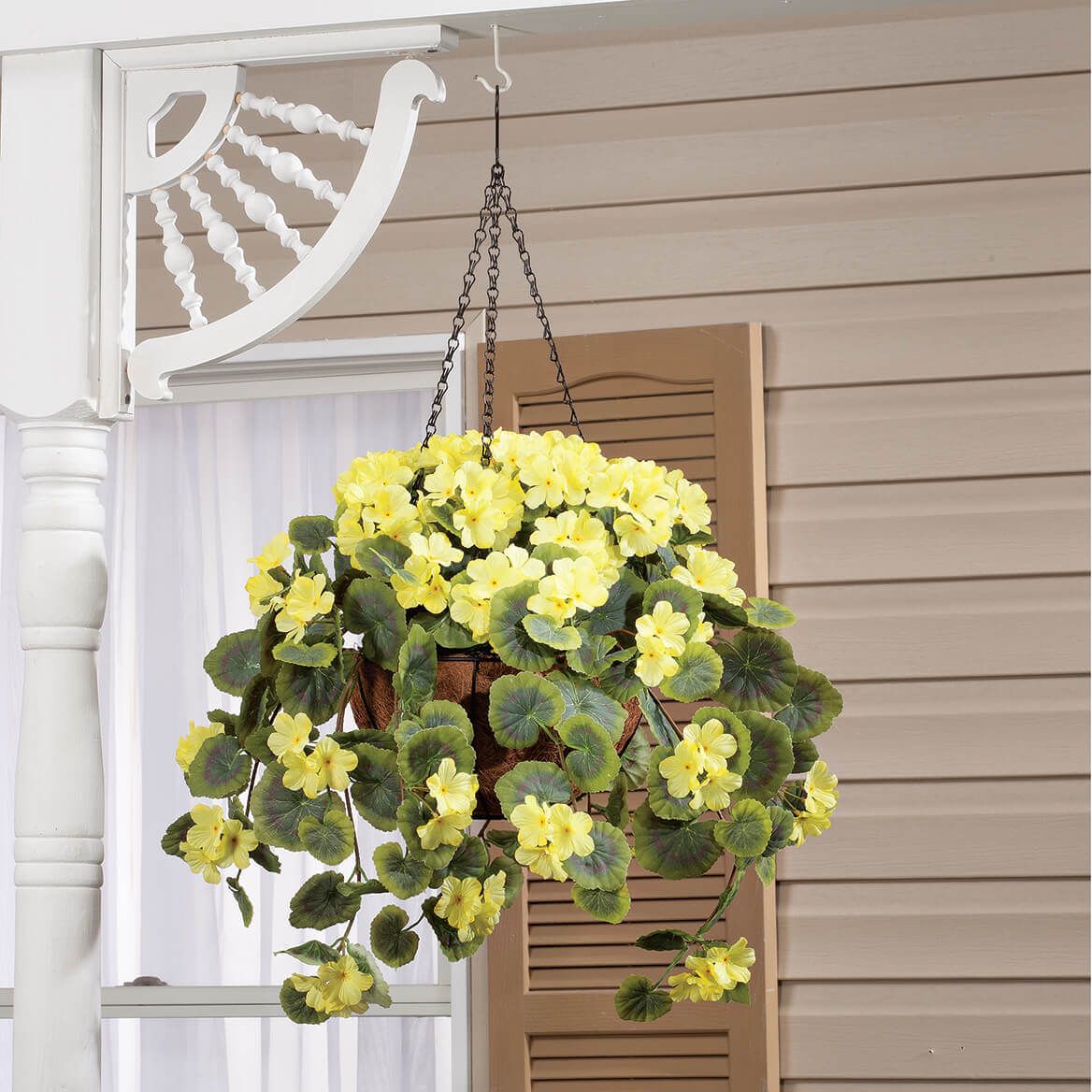 Assembled Yellow Gerananium Basket by OakRidge™, Set of 2 + '-' + 373621