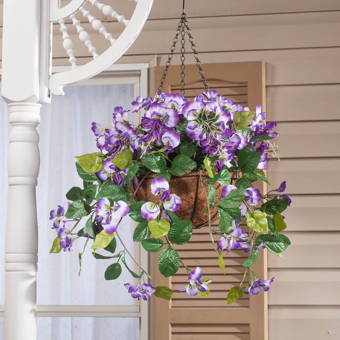 Assembled Purple Wisteria Basket by OakRidge™, Set of 2 + '-' + 373627
