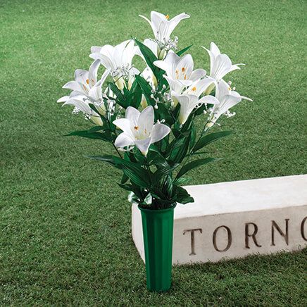 Easter Lily Memorial Bouquet by OakRidge™, Set of 2-373628