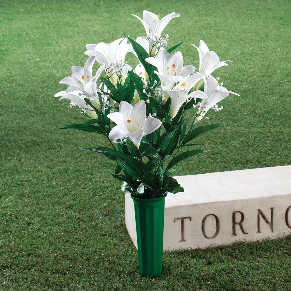 Easter Lily Memorial Bouquet by OakRidge™, Set of 2 + '-' + 373628