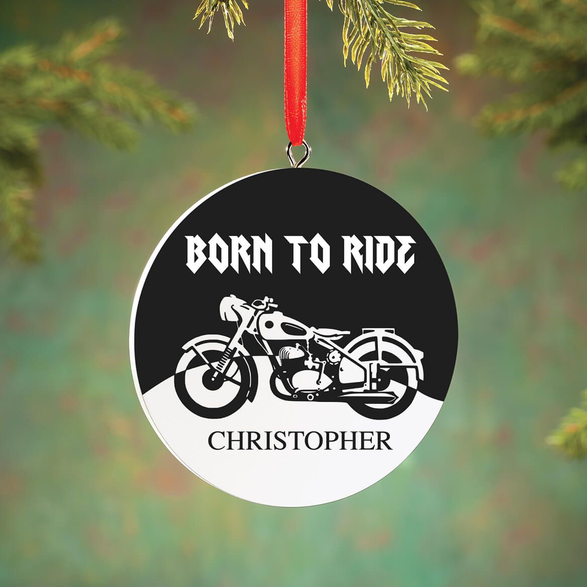 Personalized Born To Ride Ornament + '-' + 373807