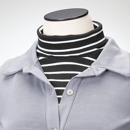 Striped Fleece Mock Turtleneck Dicky-374097