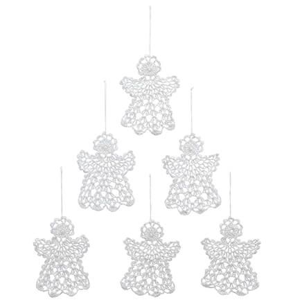 Crochet-Style Angel Ornaments, Set of 6-374129