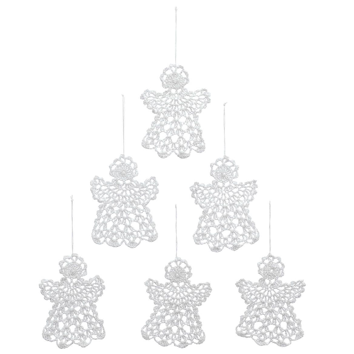 Crochet-Style Angel Ornaments, Set of 6 + '-' + 374129