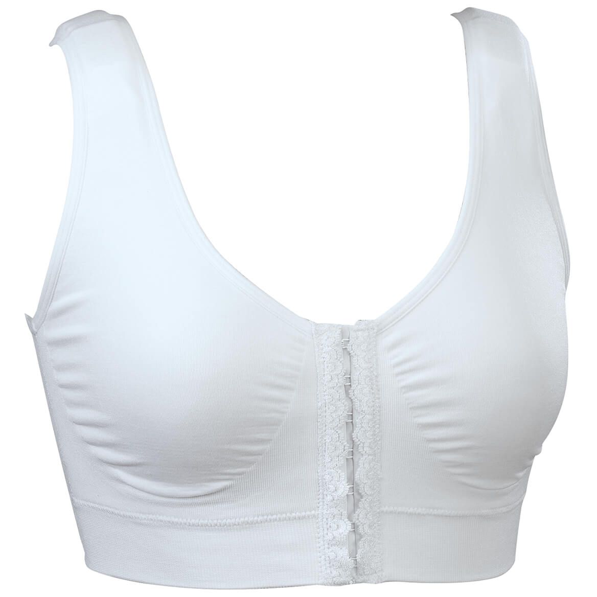 Adjustable Seamless Front Hook Bra, White – Dream Products
