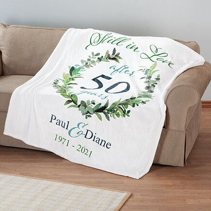 View product details for Personalized Anniversary Throw, 50" x 60"