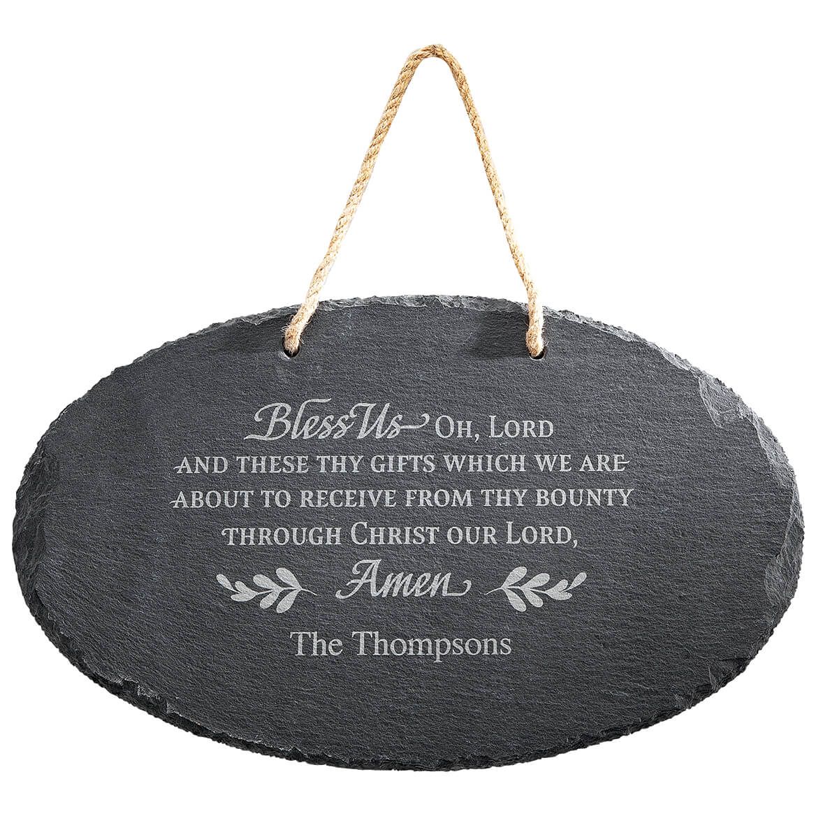 Personalized Bless Us Oh Lord Prayer Slate Plaque + '-' + 374207