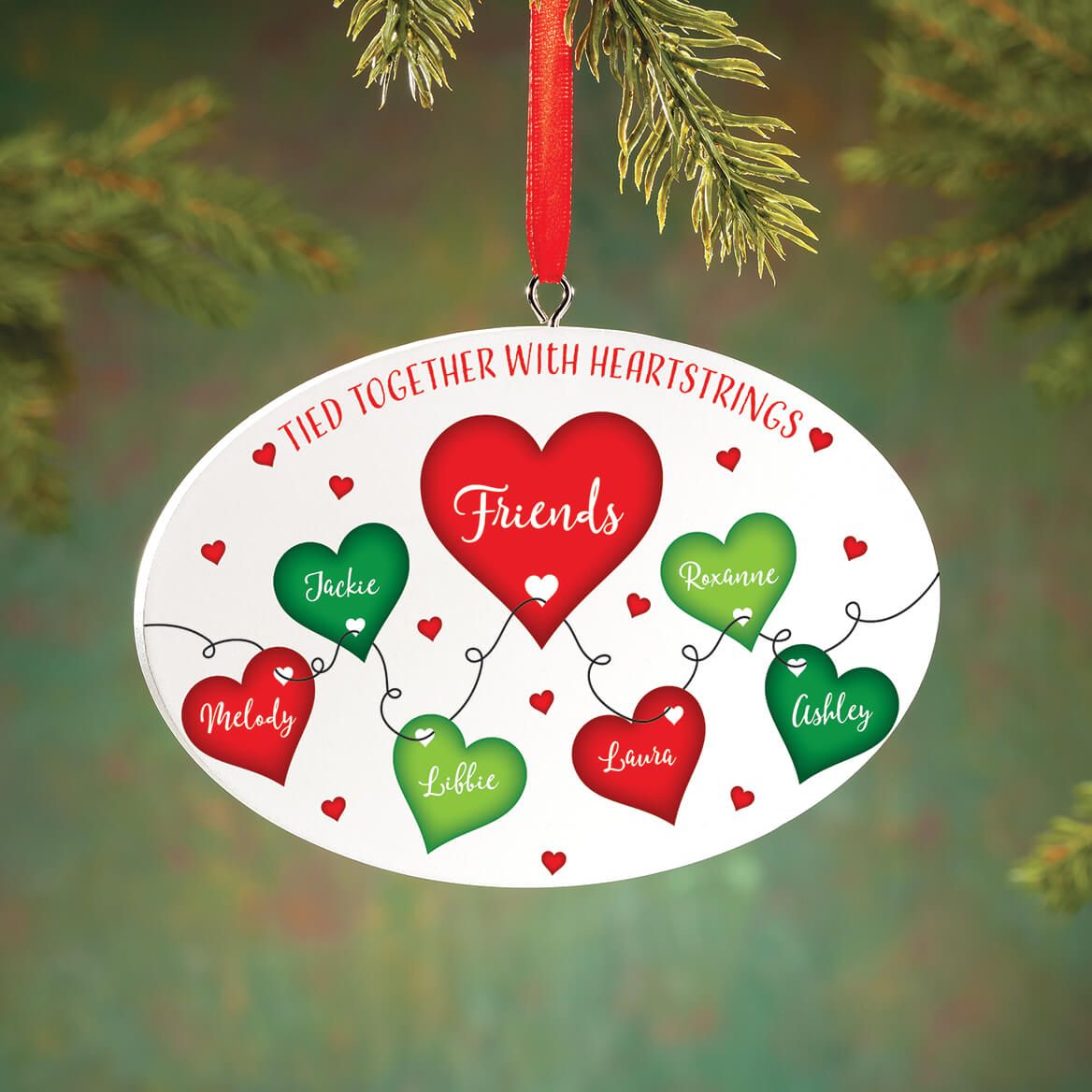 Personalized Tied Together with Heartstrings Ornament