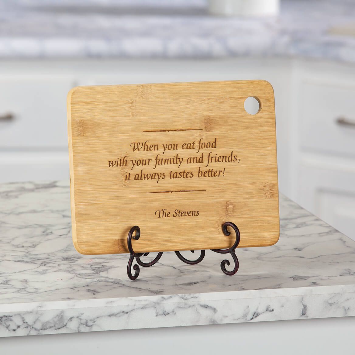 Personalized "When You Eat Food with Family" Cutting Board + '-' + 374410