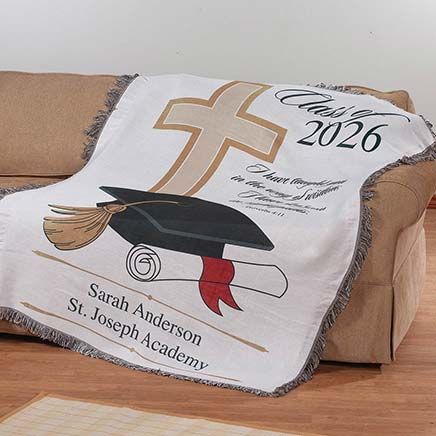 Personalized Religious Graduation Throw 50 x 60-374443