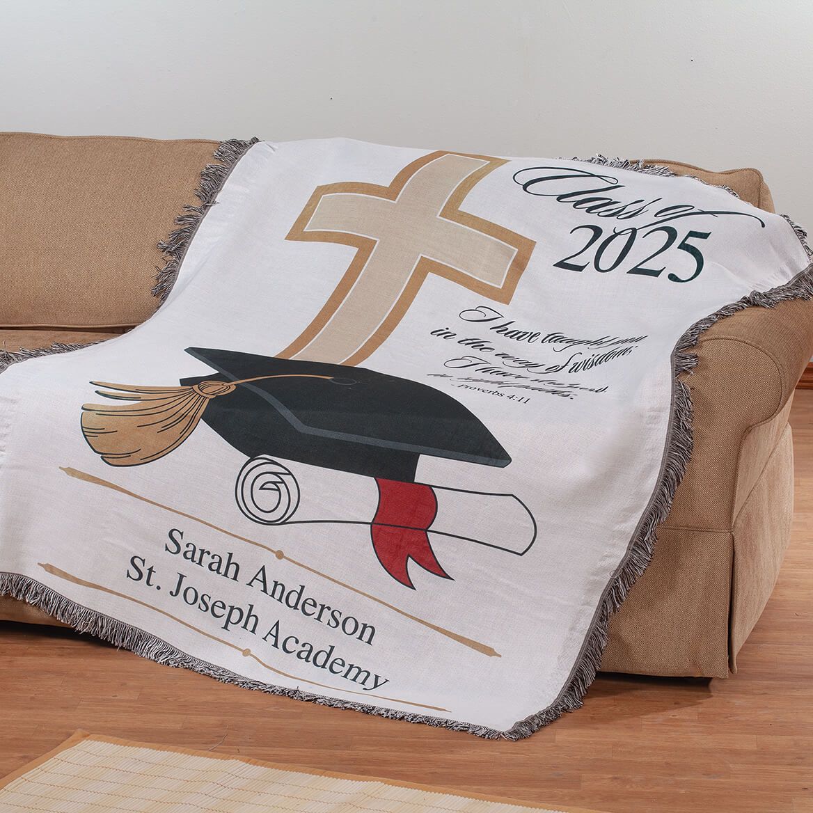 Personalized Religious Graduation Throw 50 x 60 + '-' + 374443
