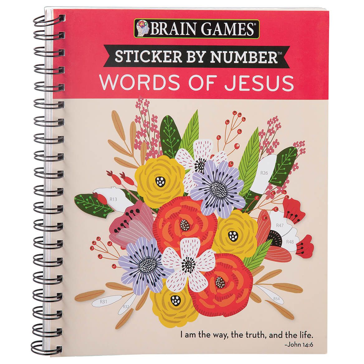 Brain Games® Sticker By Number Words of Jesus + '-' + 374460