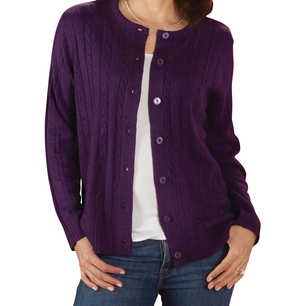 Women's Cable Knit Cardigan + '-' + 374843