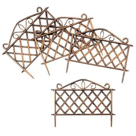 Decorative Garden Fence, Set of 4-374849