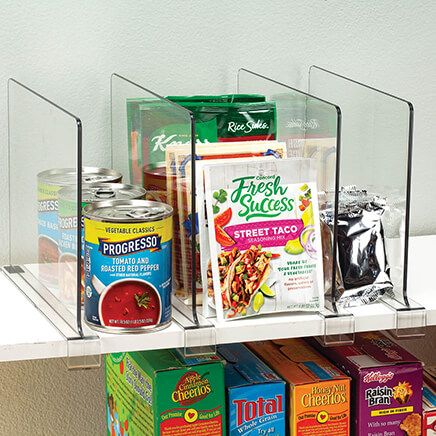 Clear Shelf Dividers, Set of 4-375041