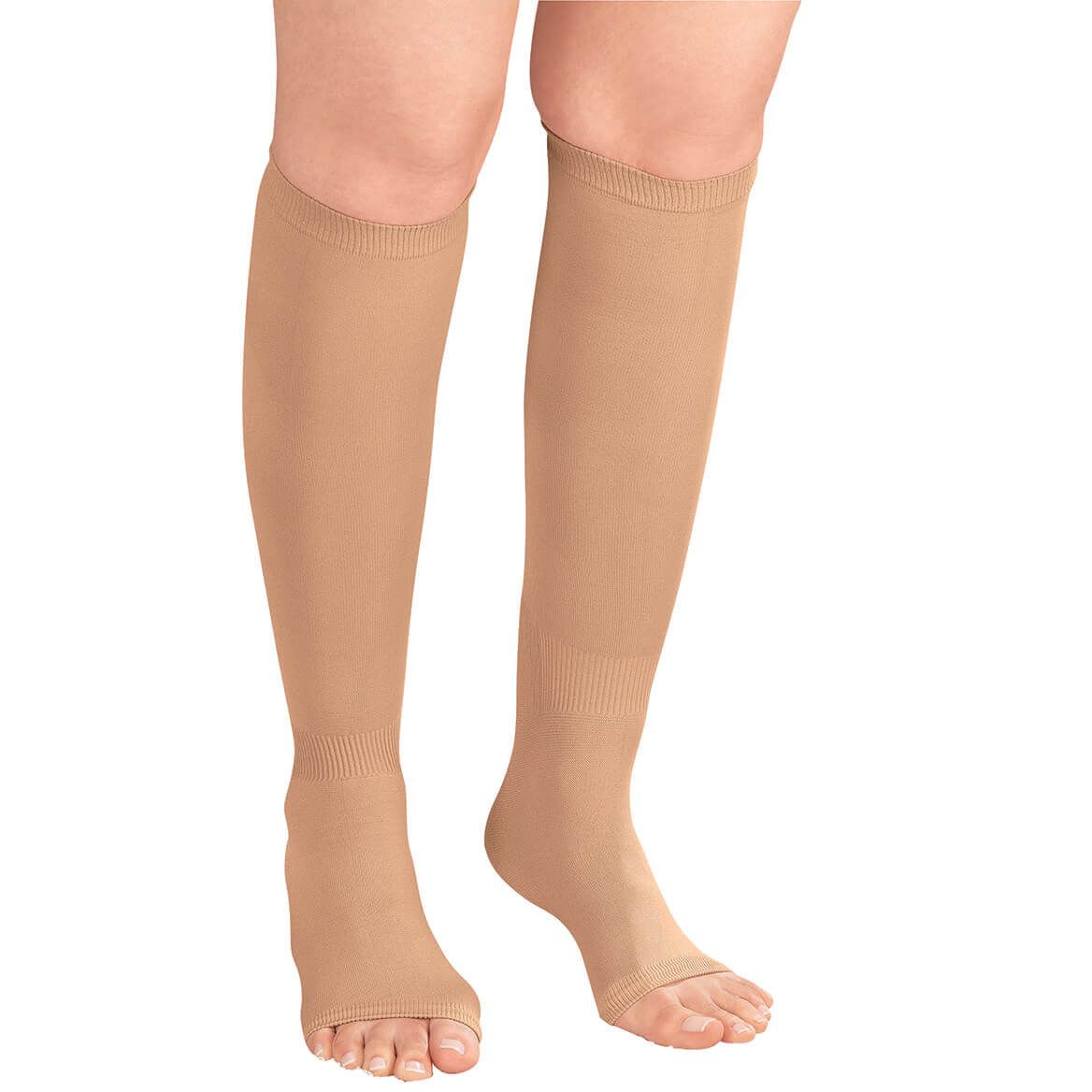 Silver Steps™ Compression Open Toe Knee Highs, 20-30mmHg + '-' + 375561