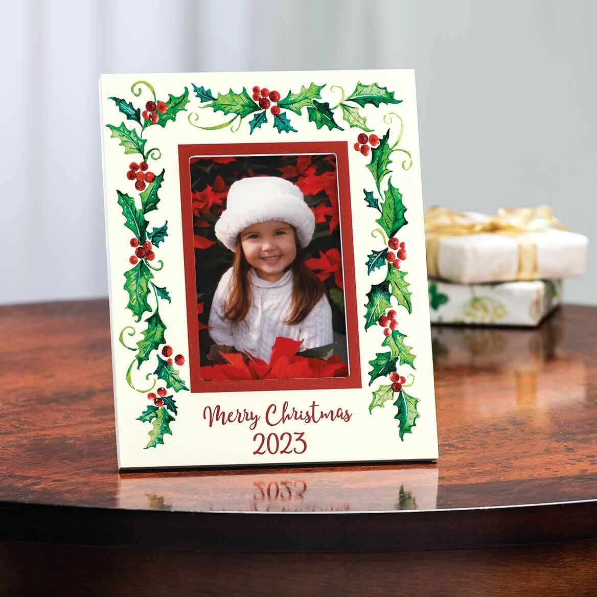 Personalized Cheerful Holly Frame + '-' + 375676