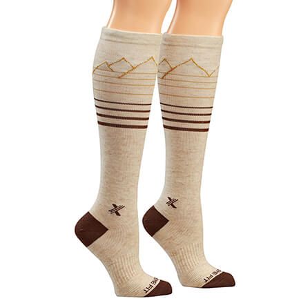 Merino Wool Knee-High Compression Socks, 15-20 mmHg-375838