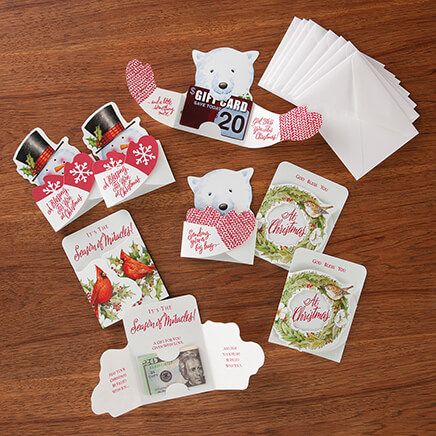 Assorted Christmas Money and Gift Card Holders, Set of 8-375960