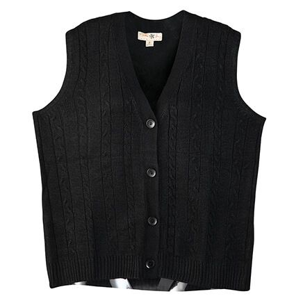 Women's Cable Knit Sweater Vest-376475