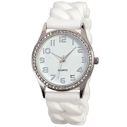 Silicone Stretch Watch with Crystals-376478