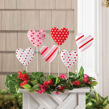 Mini Metal Heart Stakes, Set of 6 by Fox River™ Creations-376489