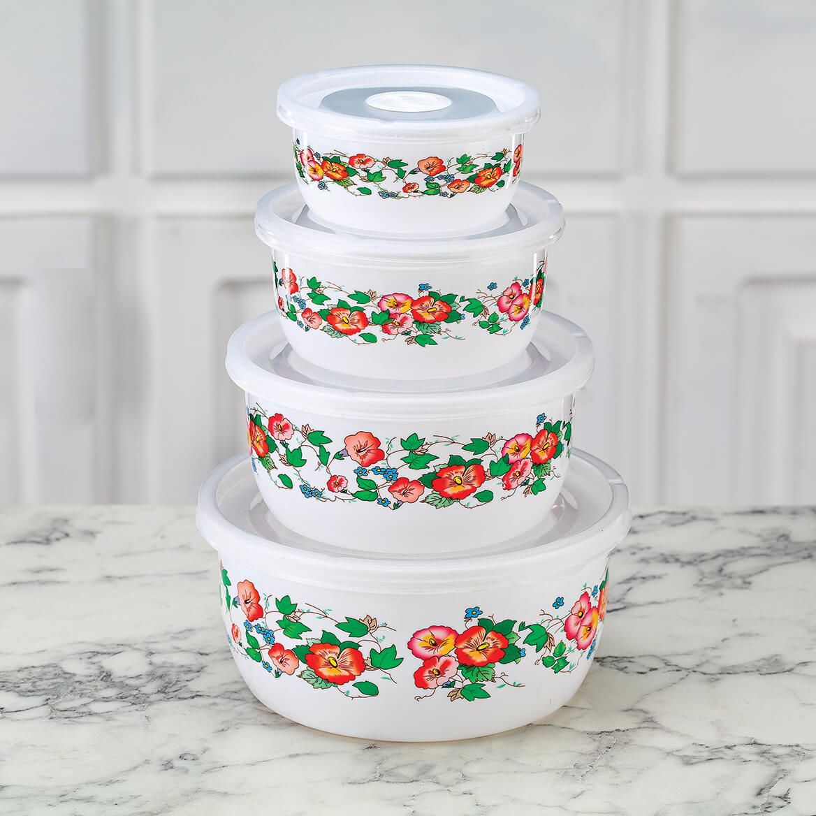 Nested Food Storage Set with Lids by Chef's Pride™, Set of 4 + '-' + 376857